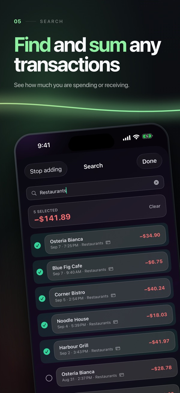Pocket PnL screen 5