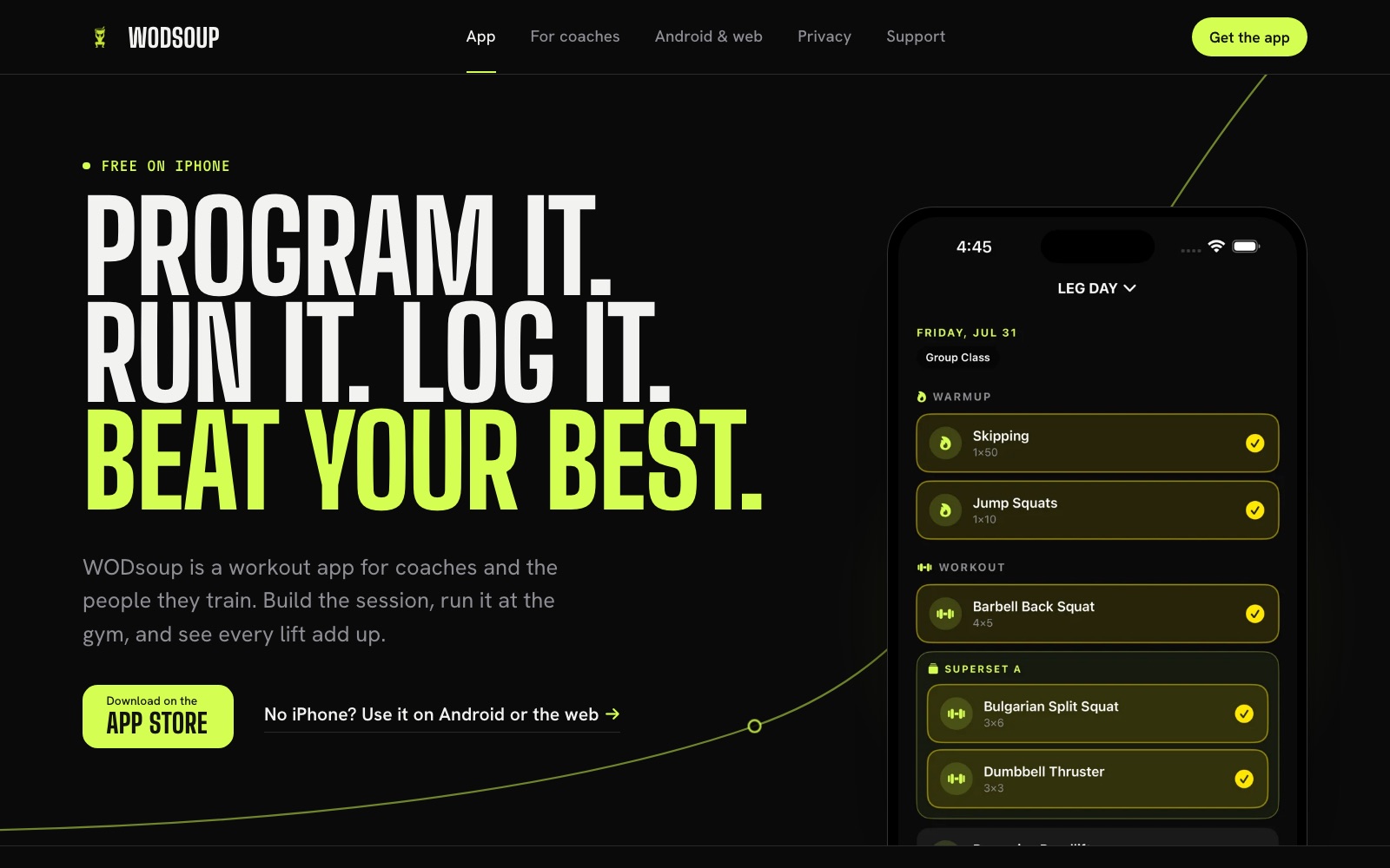 The WODsoup home page